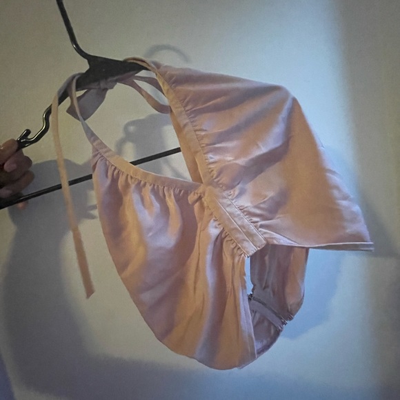 Pink satin top and bottom set - Picture 3 of 7